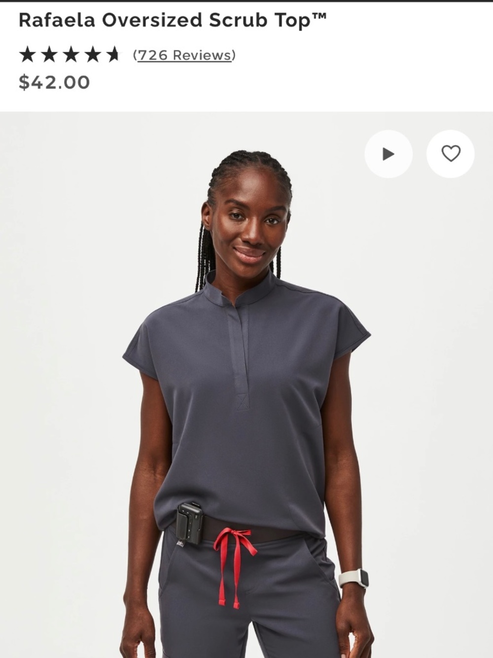 XS Figs Rafaela scrub top